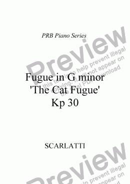 page one of PRB Piano Series: The Cat Fugue