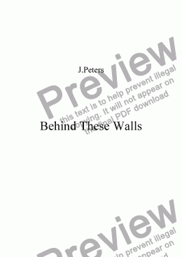 page one of Behind These Walls