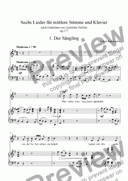 page one of 6 Lieder für mittlere Stimme
