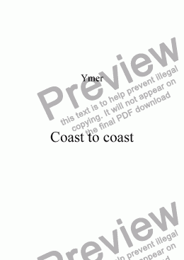 page one of Coast to coast
