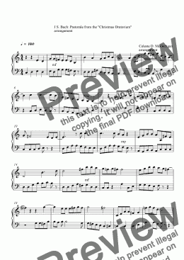 page one of Bach Christmas Oratorium ( arrangement)