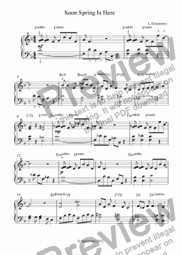 page one of Soon Spring Is Here (Piano solo)