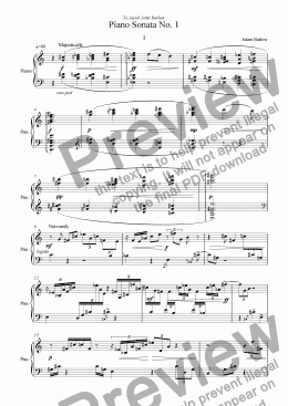 page one of Piano Sonata No. 1