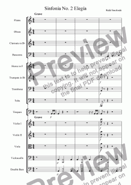page one of Sinfonía No. 2 Elegía