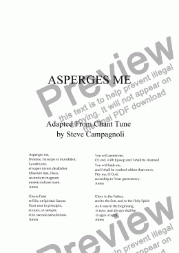 page one of ASPERGES ME