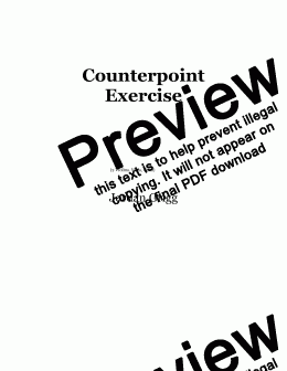 page one of Counterpoint Exercise