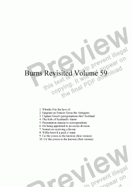 page one of Burns Revisited Volume 59