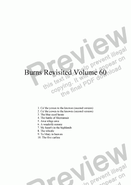 page one of Burns Revisited Volume 60