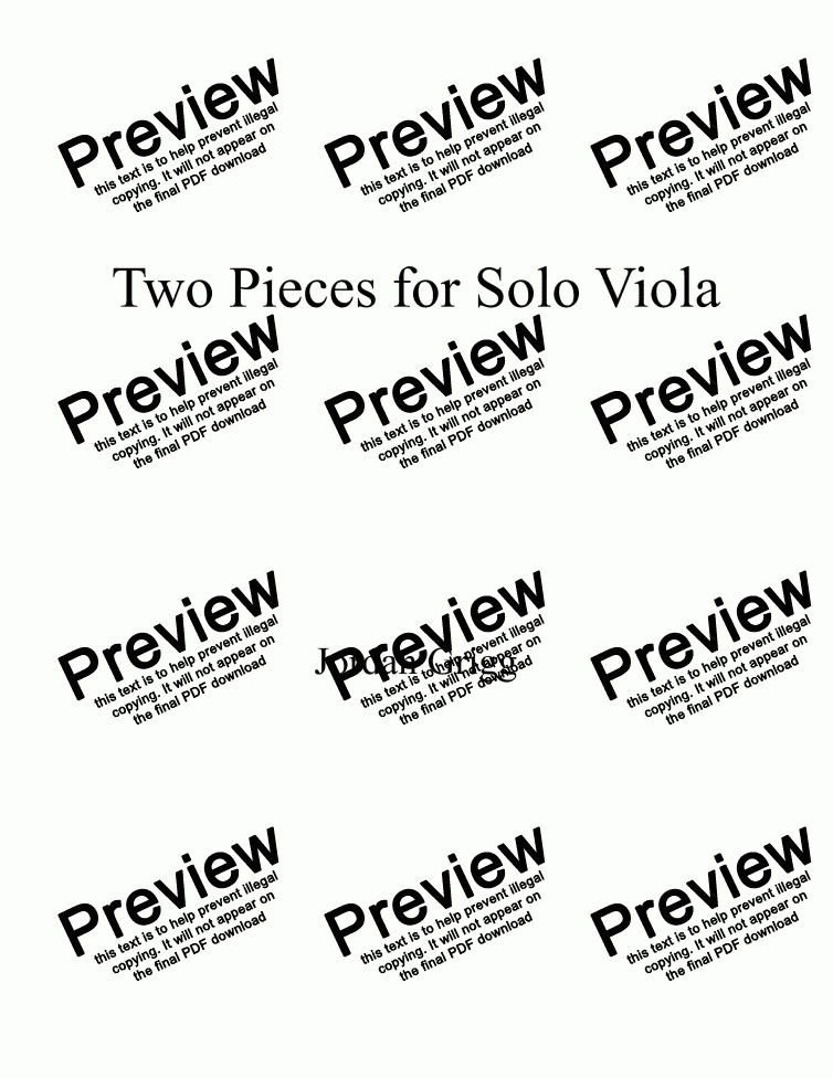 page one of Two Pieces for Solo Viola