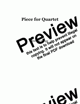 page one of Piece for Quartet