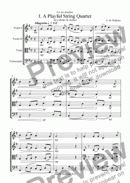 page one of I. A Playful String Quartet