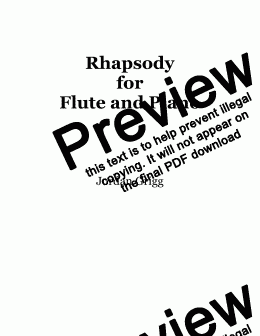 page one of Rhapsody for Flute and Piano