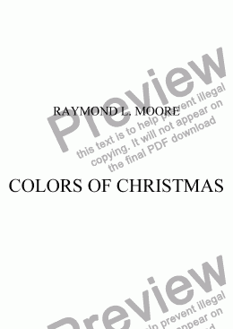 page one of COLORS OF CHRISTMAS