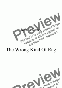 page one of The Wrong Kind Of Rag