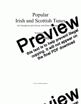page one of Popular Irish and Scottish Tunes
