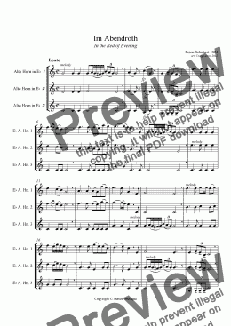 page one of Im Abendroth (Eb Alto Horn trio)