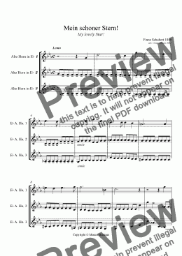 page one of Mein schoner Stern! (Eb Alto Horn trio)