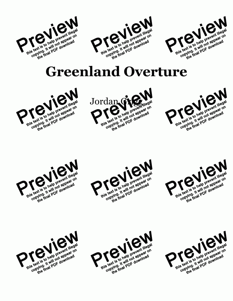 page one of Greenland Overture