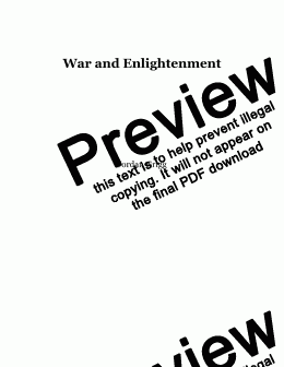 page one of War and Enlightenment