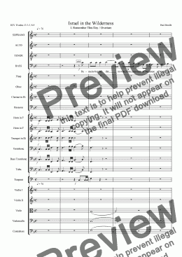 page one of 01 Israel in the Wilderness - Overture