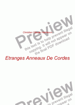 page one of Etranges Anneaux De Cordes