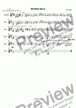 page one of Heather’s Waltz