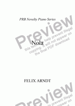 page one of PRB Novelty Piano Series: Nola