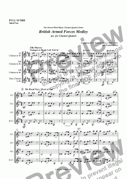 page one of British Armed Forces Medley