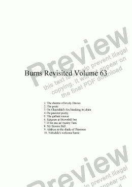 page one of Burns Revisited Volume 63