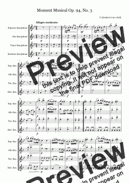 page one of Moment Musical Op. 94, No. 3