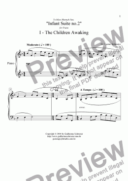 page one of Op.020 -"Infant Suite no.2"