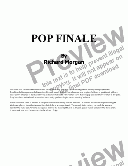 page one of POP FINALE