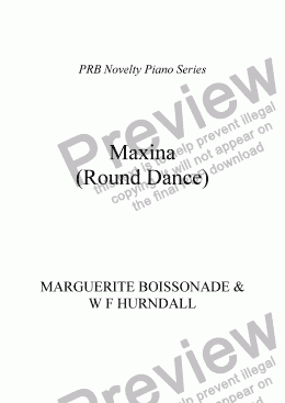 page one of PRB Novelty Piano Series: Maxina (Round Dance)