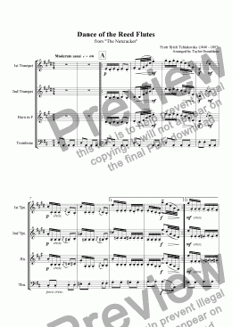 page one of Dance of the Reed Flutes (Brass Quartet)