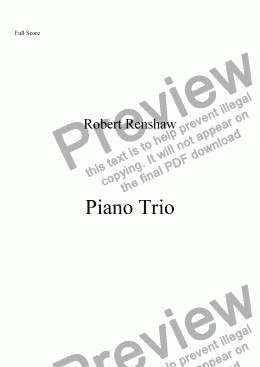 page one of Piano Trio (Vl, Vlc, Pno)