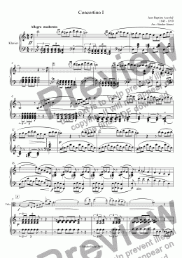 page one of Concertino I