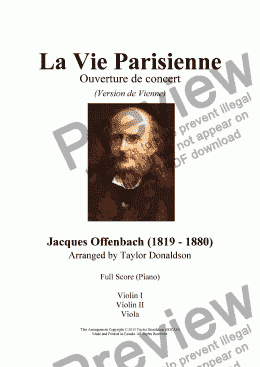 page one of La Vie Parisienne (2 Vlns/Viola/Piano)