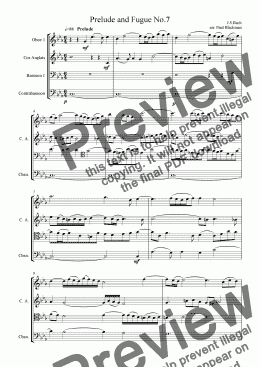 page one of Prelude & Fugue No7