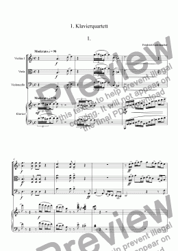 page one of 1. Klavierquartett  1.