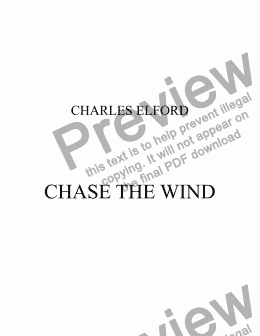 page one of CHASE THE WIND