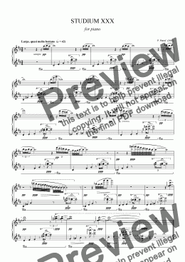 page one of STUDIUM  XXX  for  piano