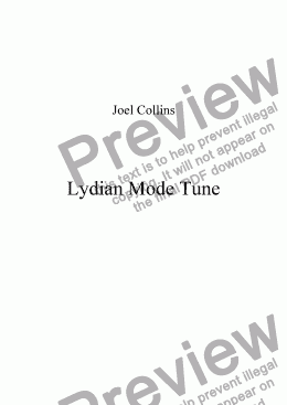 page one of Lydian Mode Tune
