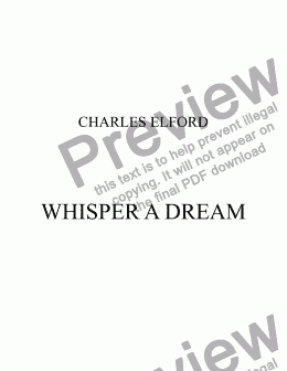 page one of WHISPER A DREAM