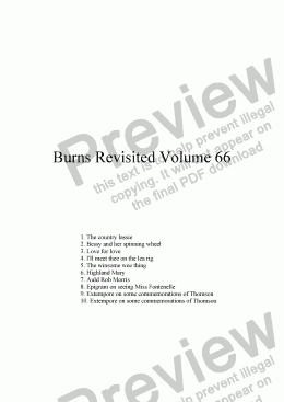 page one of Burns Revisited Volume 66