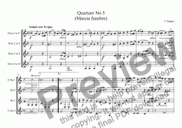 page one of DAUPRAT: Horn Quartet No 5 (Marcia funebre)