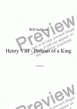 page one of Henry VIII - Portrait of a King