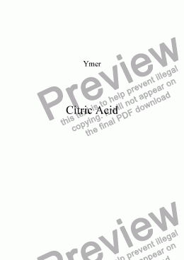 page one of Citric Acid