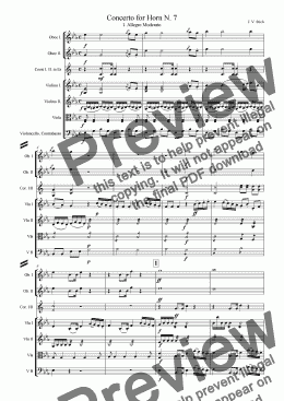 page one of Concerto for Horn N. 7