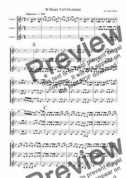 page one of William Tell Overture