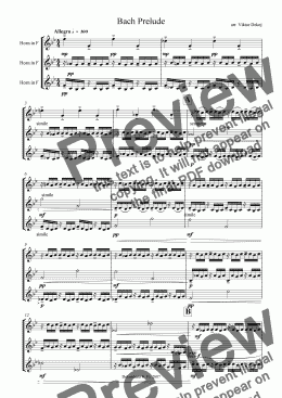 page one of Bach Prelude